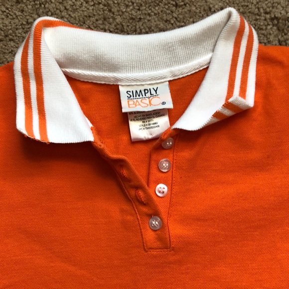 Simply Basic Dress Girls Size 7/8 Orange White Stripe - Picture 3 of 5